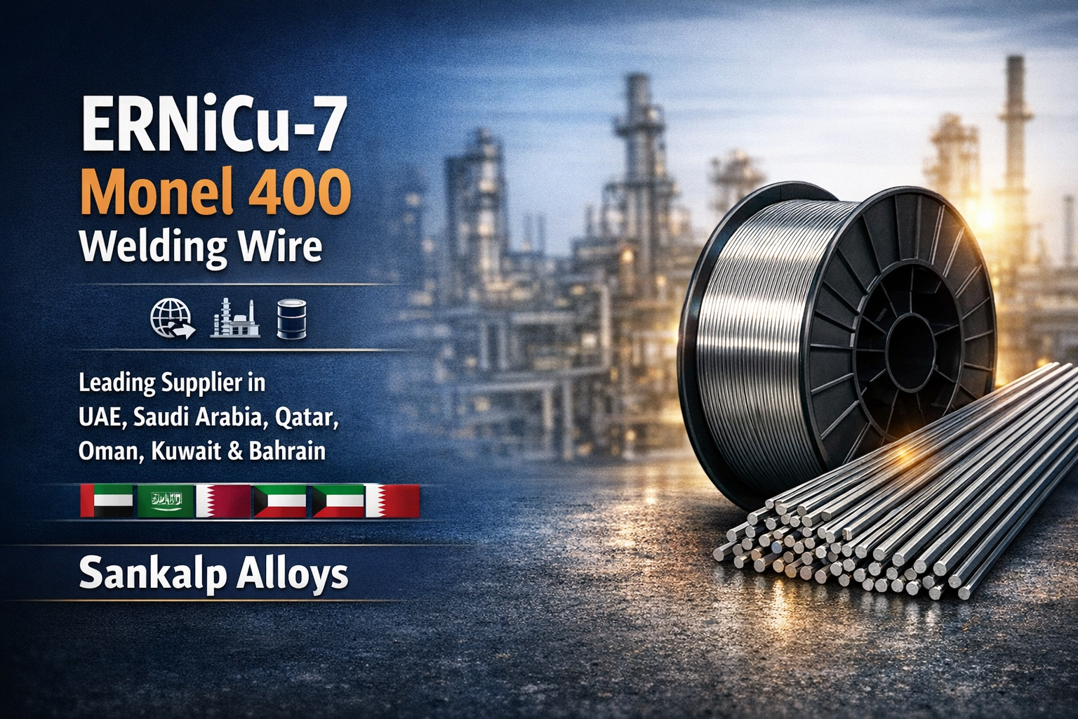 ERNiCu-7 Monel 400 Welding Wire in UAE, Saudi Arabia, Qatar, Oman, Kuwait, Bahrain