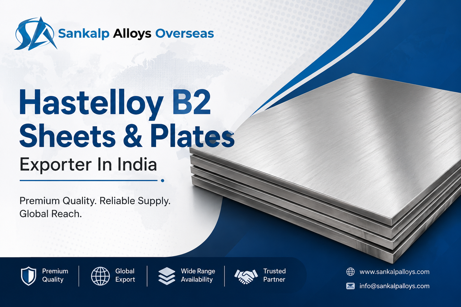 Hastelloy B2 Sheets & Plates Exporter in India | Sankalp Alloys