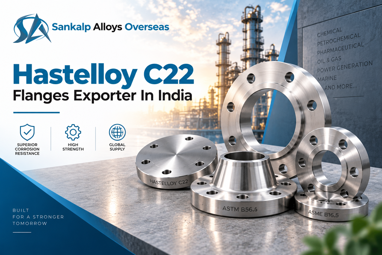 Hastelloy C22 Flanges Exporter In India | SankalPalloys