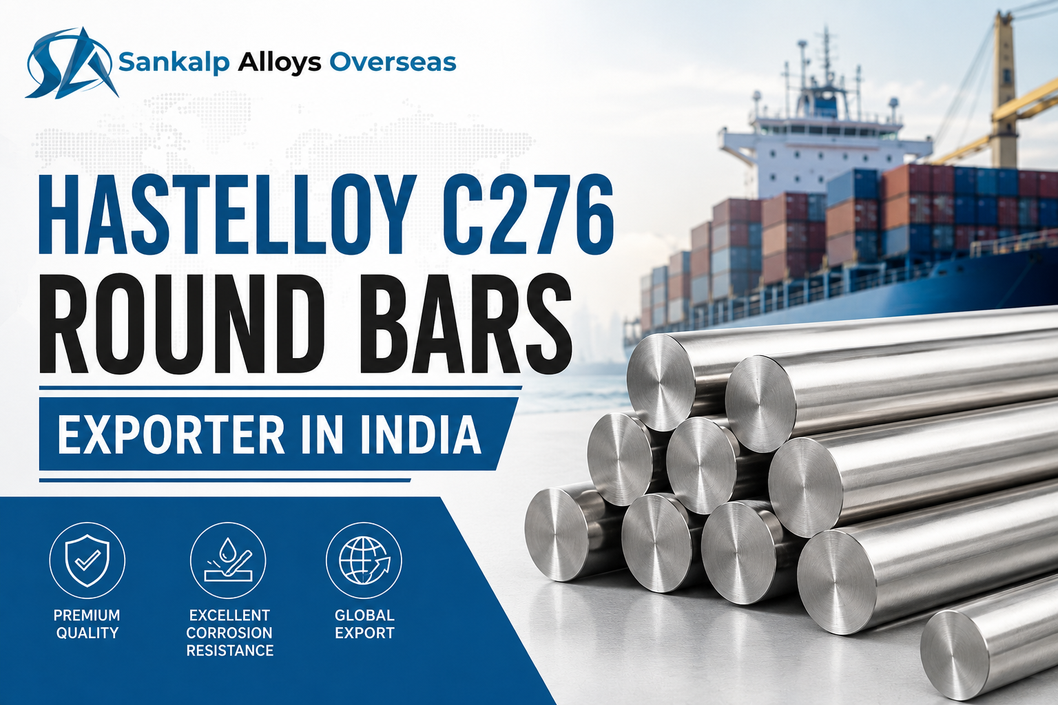 Hastelloy C276 Round Bars Exporter in India | Sankalp Alloys