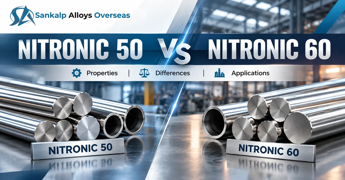 Nitronic 50 vs Nitronic 60 stainless steel comparison — Sankalp Alloys Overseas