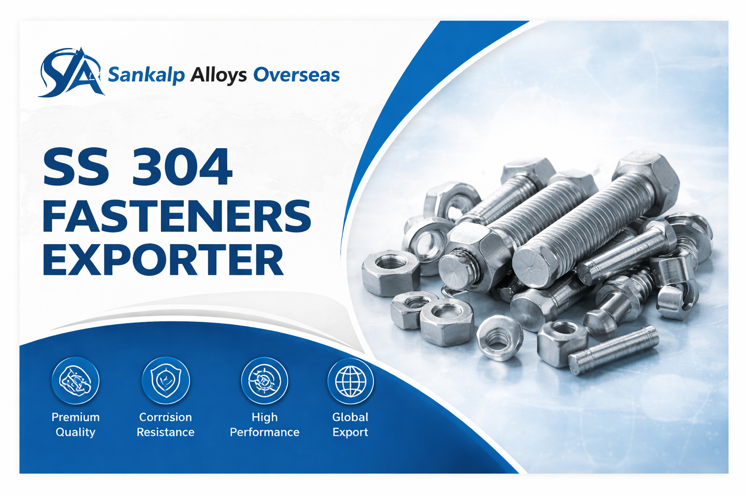 SS 304 Fasteners Exporter in India